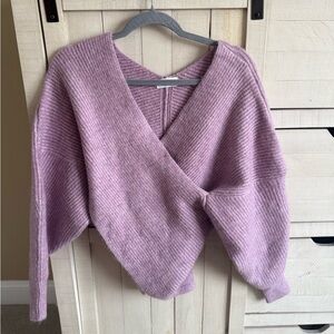 Bluivy Lavender V-Neck Women Sweater